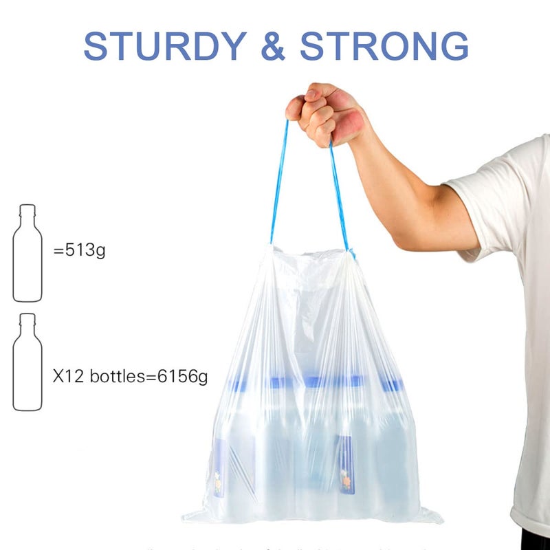 Charmount 4 Gallon Trash Bags - Drawstring small trash Bags for Bathroom, Kitchen, Bedroom, Office, 60 Count (Upgraded - Easy to Separate)â€¦ - Image 4